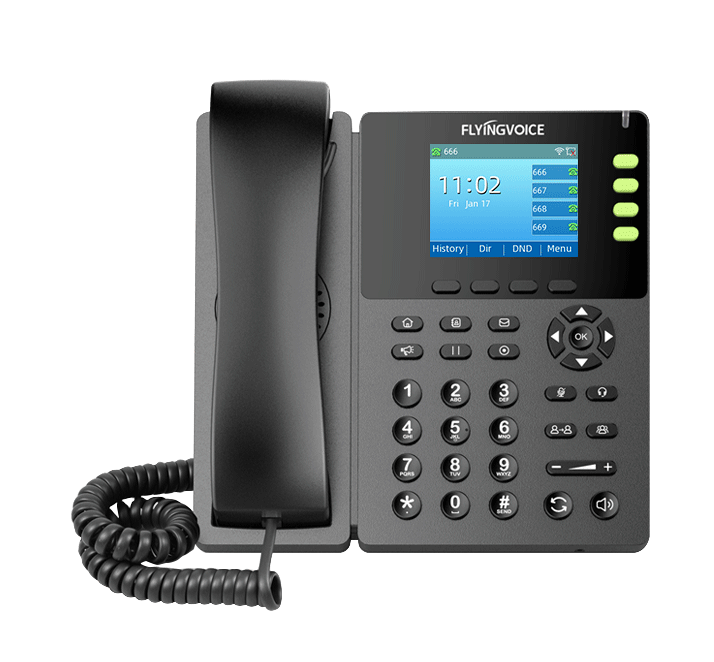 FIP13G Gigabit IP phone is equipped with 2.8-inch display FIP13G Gigabit IP phone is equipped with 2.8-inch display