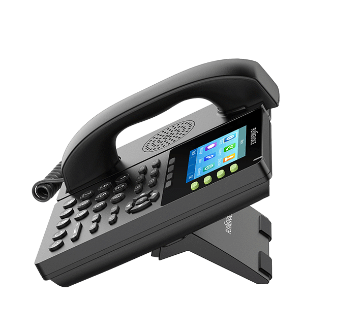 The stand of FIP13G Gigabit IP phone supports 30, 45 and 60 degree The stand of FIP13G Gigabit IP phone supports 30, 45 and 60 degree