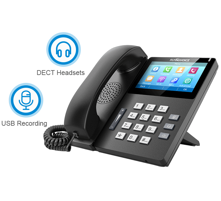 FIP15G touch screen IP phone suppots Bluetooth headset and recording FIP15G touch screen IP phone suppots Bluetooth headset and recording