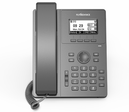 Front view of elite touch screen IP Phone P10LTE
