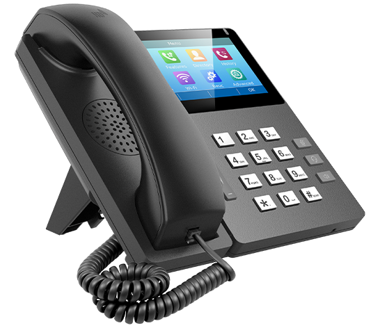  back view of elite touch screen IP Phone FIP15G Plus