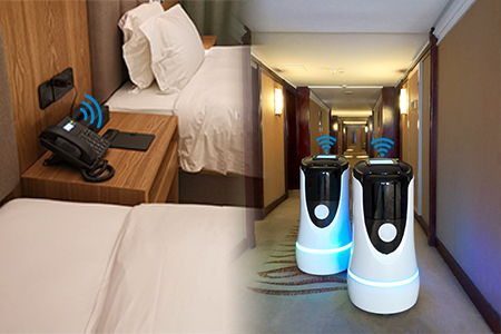 VoIP Communication Integrated with Room-service Robots for Hotels 