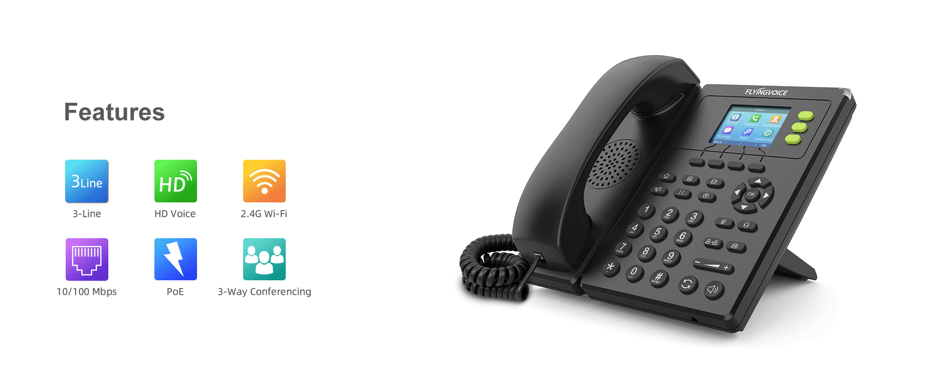 Điện thoại để bàn IP Wifi Flyingvoice FIP11C